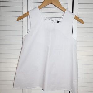 Chic White Sleeveless Kids Blouse